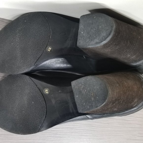 Arturo Chiang Hadley Stacked Heel Bootie, Black Leather, Womens Size 8 M - Picture 11 of 13